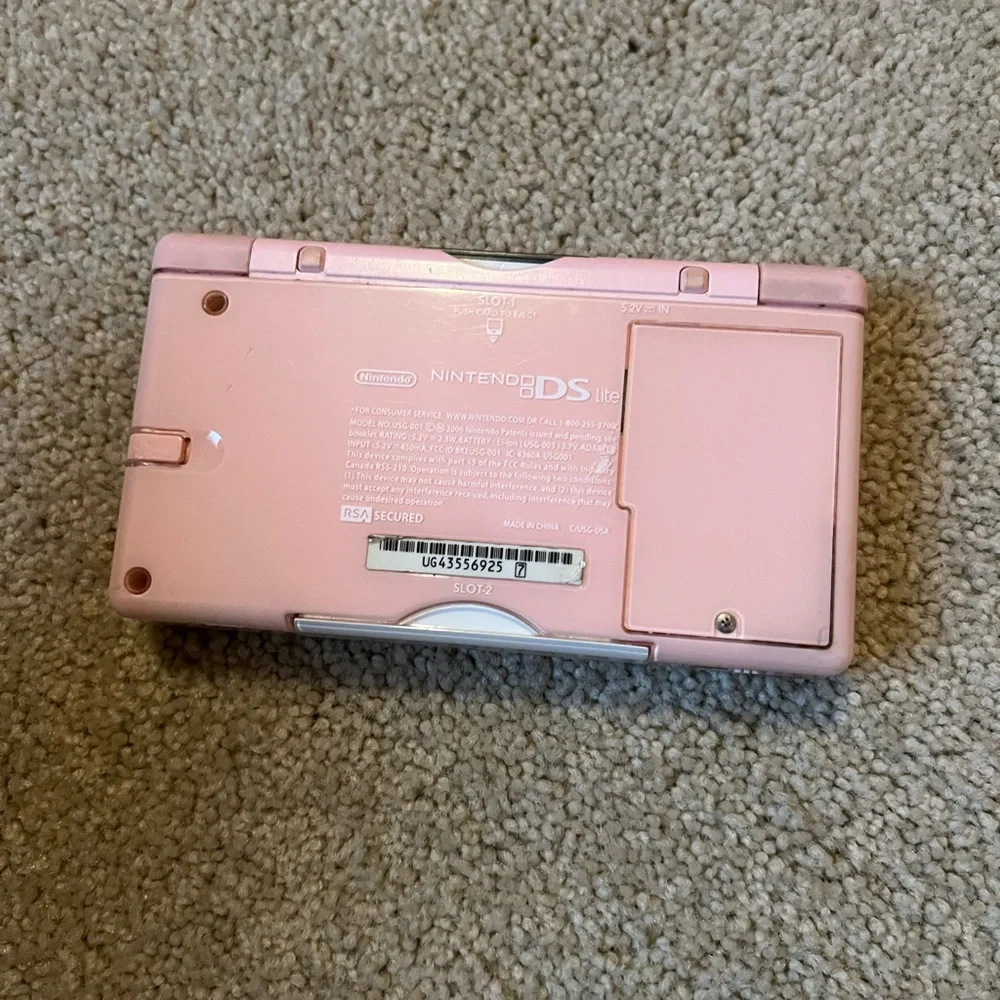 Pink Nintendo DS Lite Handheld Console